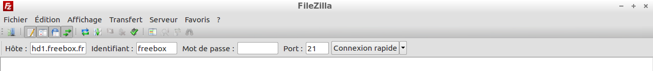 Connexion Filezilla